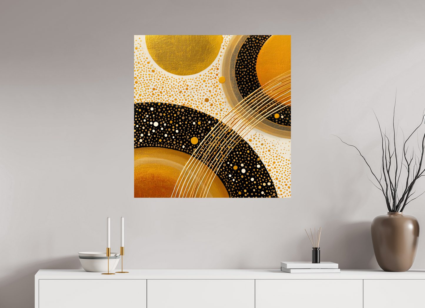 32 x 33.2″, Fine Art Print On Aluminum Dibond Gold Embryo