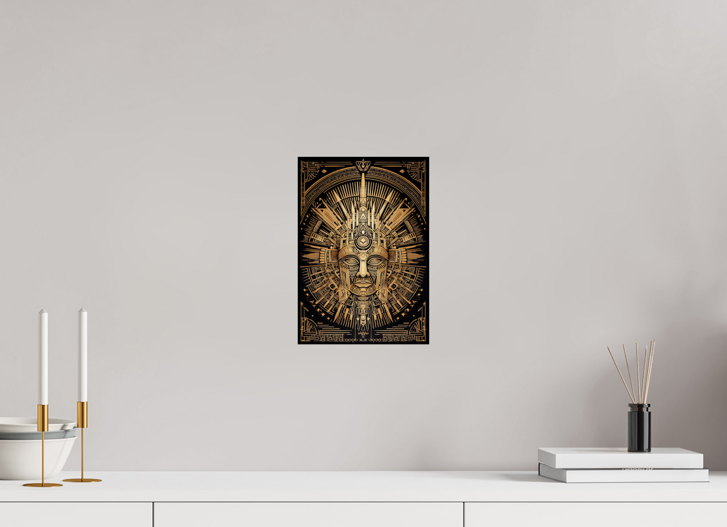8 x 11.4″, Fine Art Print On Aluminum Dibond Tribal Gold