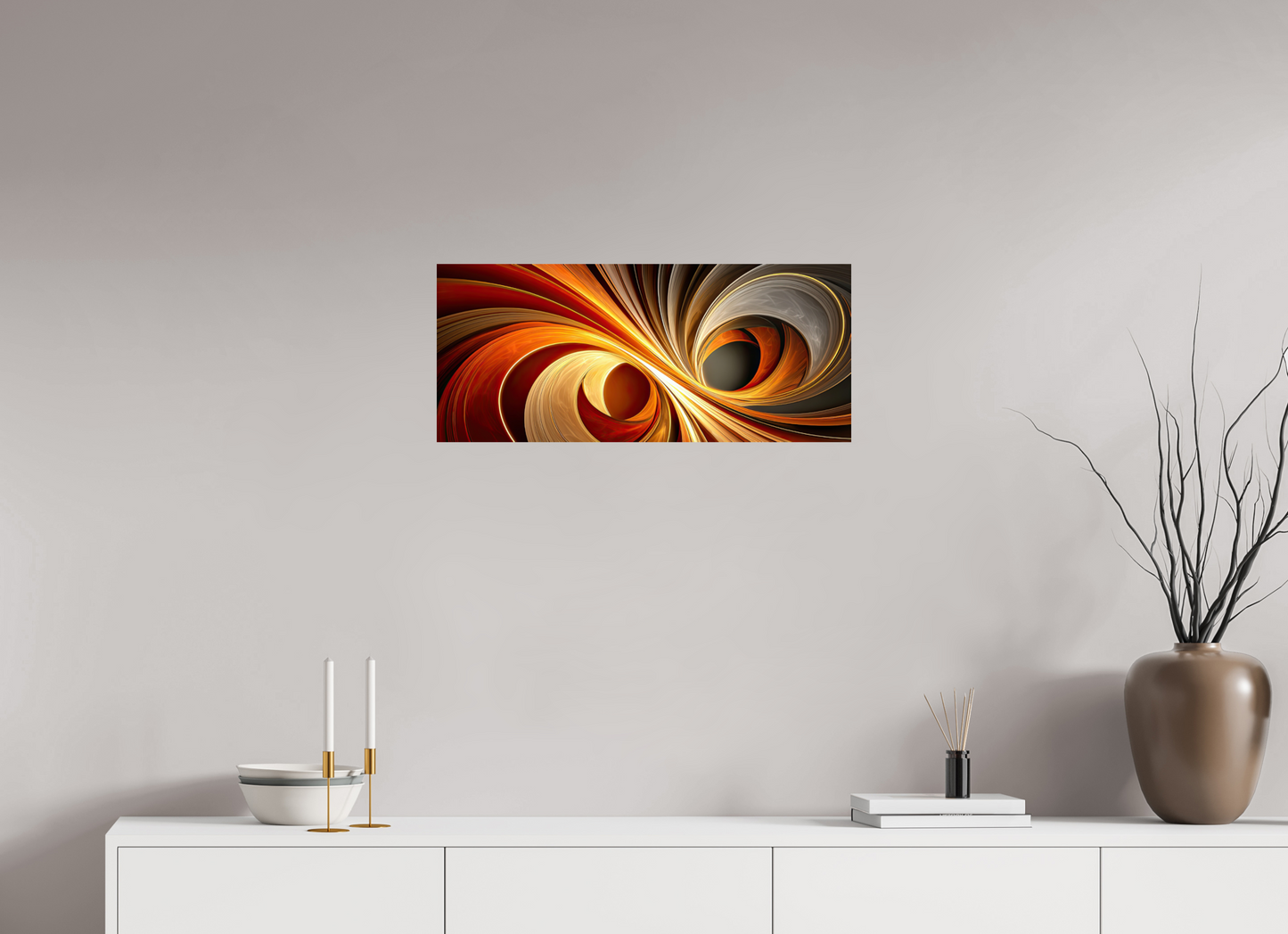 27.9 x 12″, Fine Art Print On Aluminum Dibond Wacky Swirl
