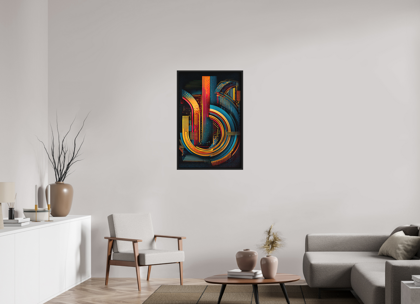 24 x 36.9″, Photo Print on Aluminum Backing with boarder Abstract Jazz