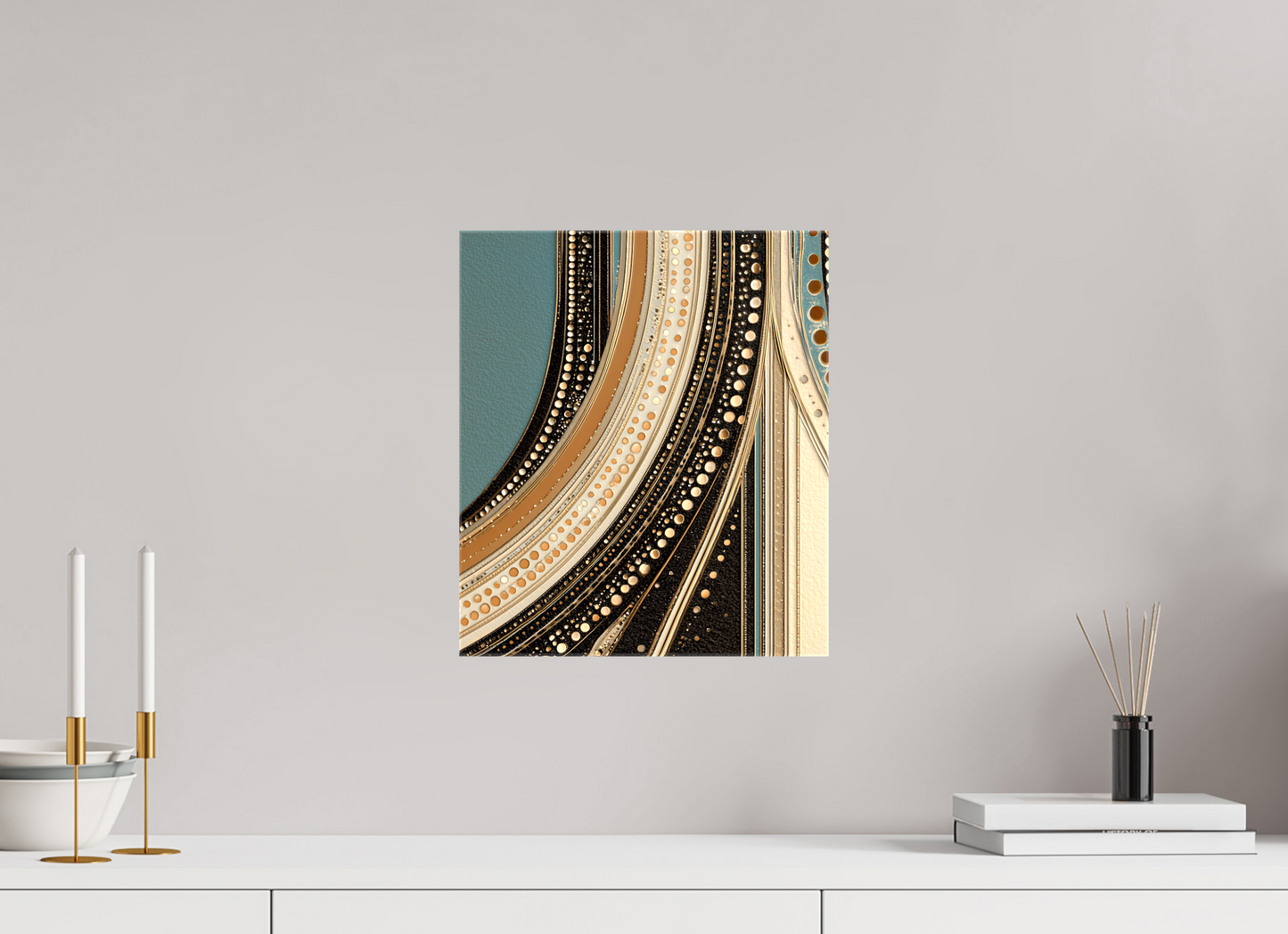 12 x 13.9″, Glossy Canvas Flow