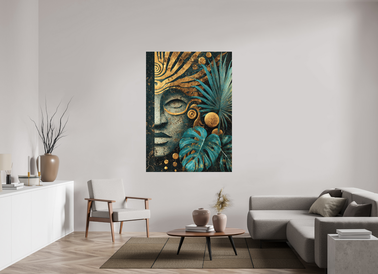 47 x 65.9″, Photo Print on Aluminum Backing Ancient Face 2