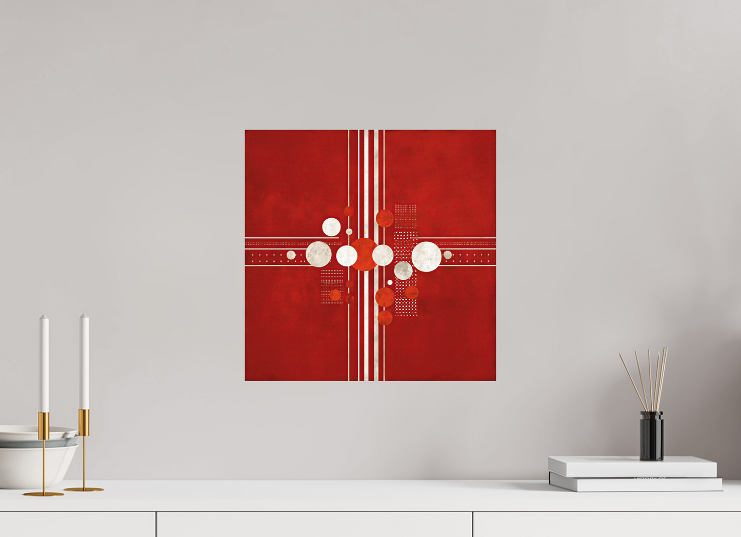 15 x 15″, Photo Print on Aluminum Backing White Line 2