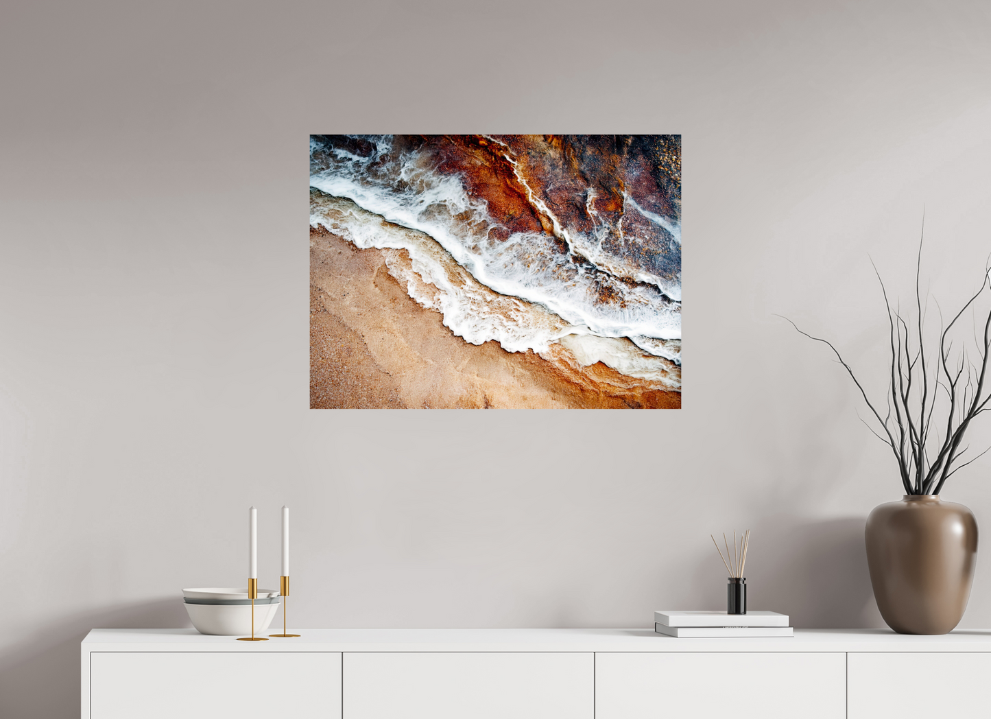 32.5 x 24″, Fine Art Print On Aluminum Dibond Desert Water