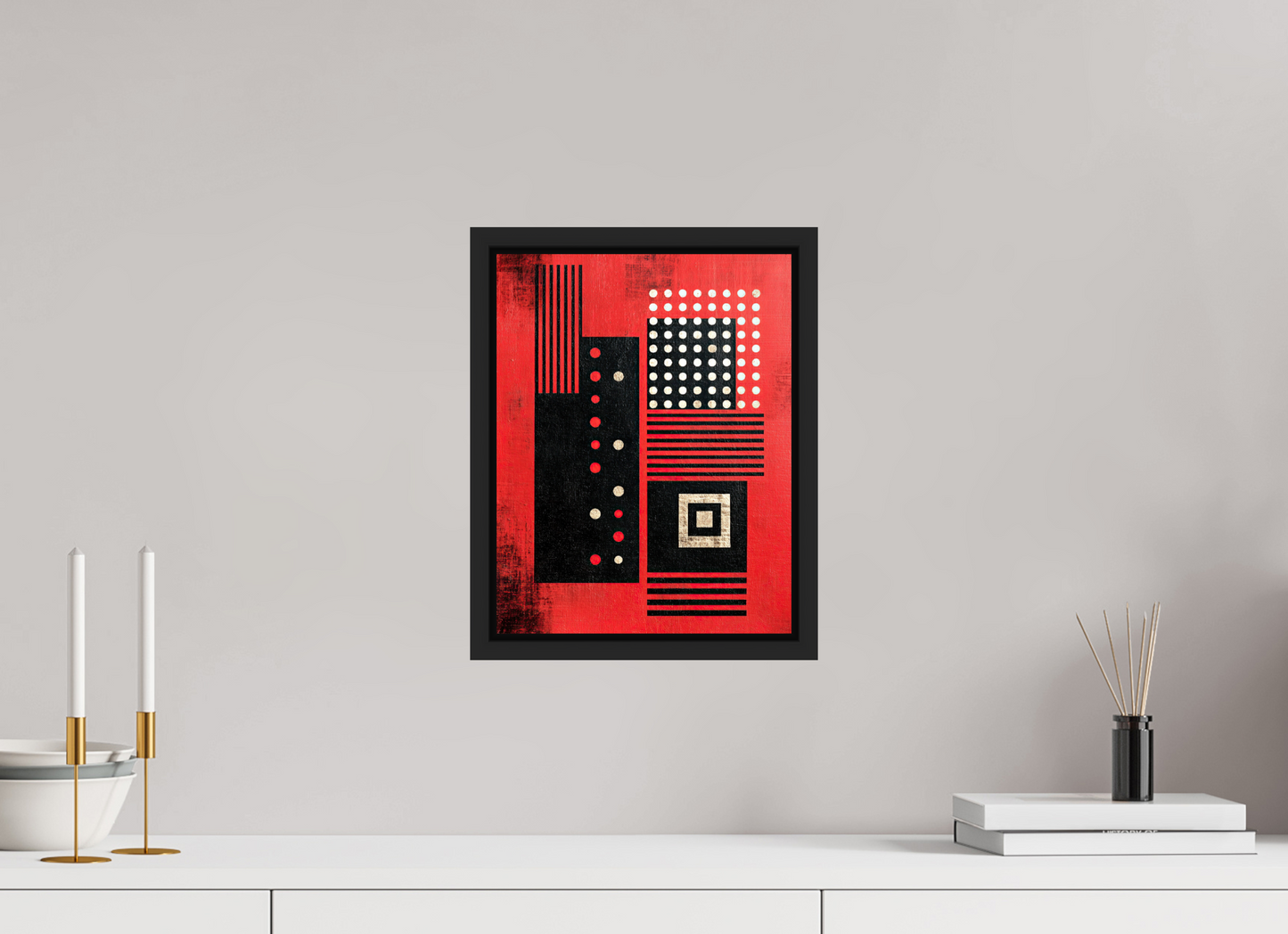 10 x 12.9″, Fine Art Print on Aluminum Dibond with Boarder Abstract Barcode 2