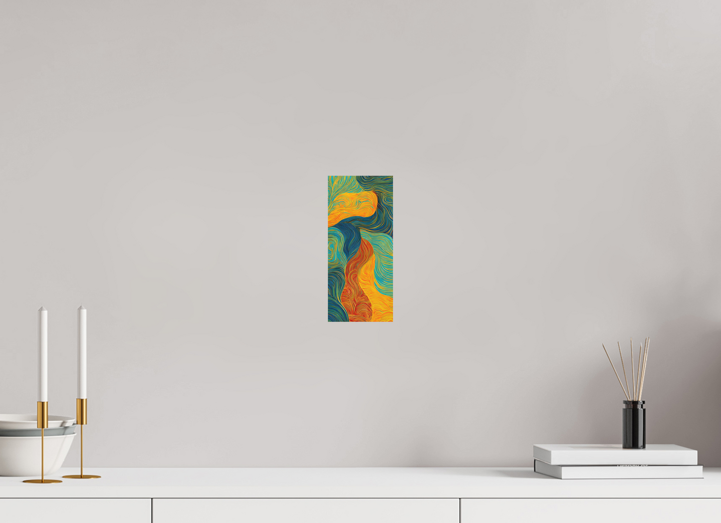 4 x 9″, Photo Print on Aluminum Backing Abstract Colorful Clouds