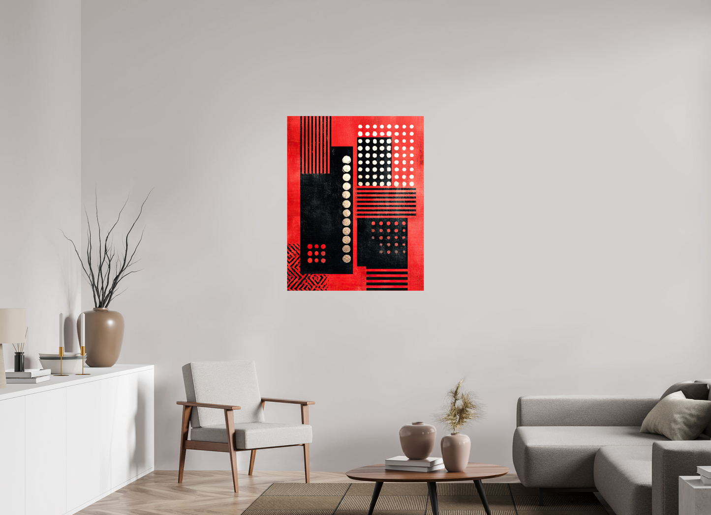 31 x 39.7″, Glossy Canvas Abstract Barcode