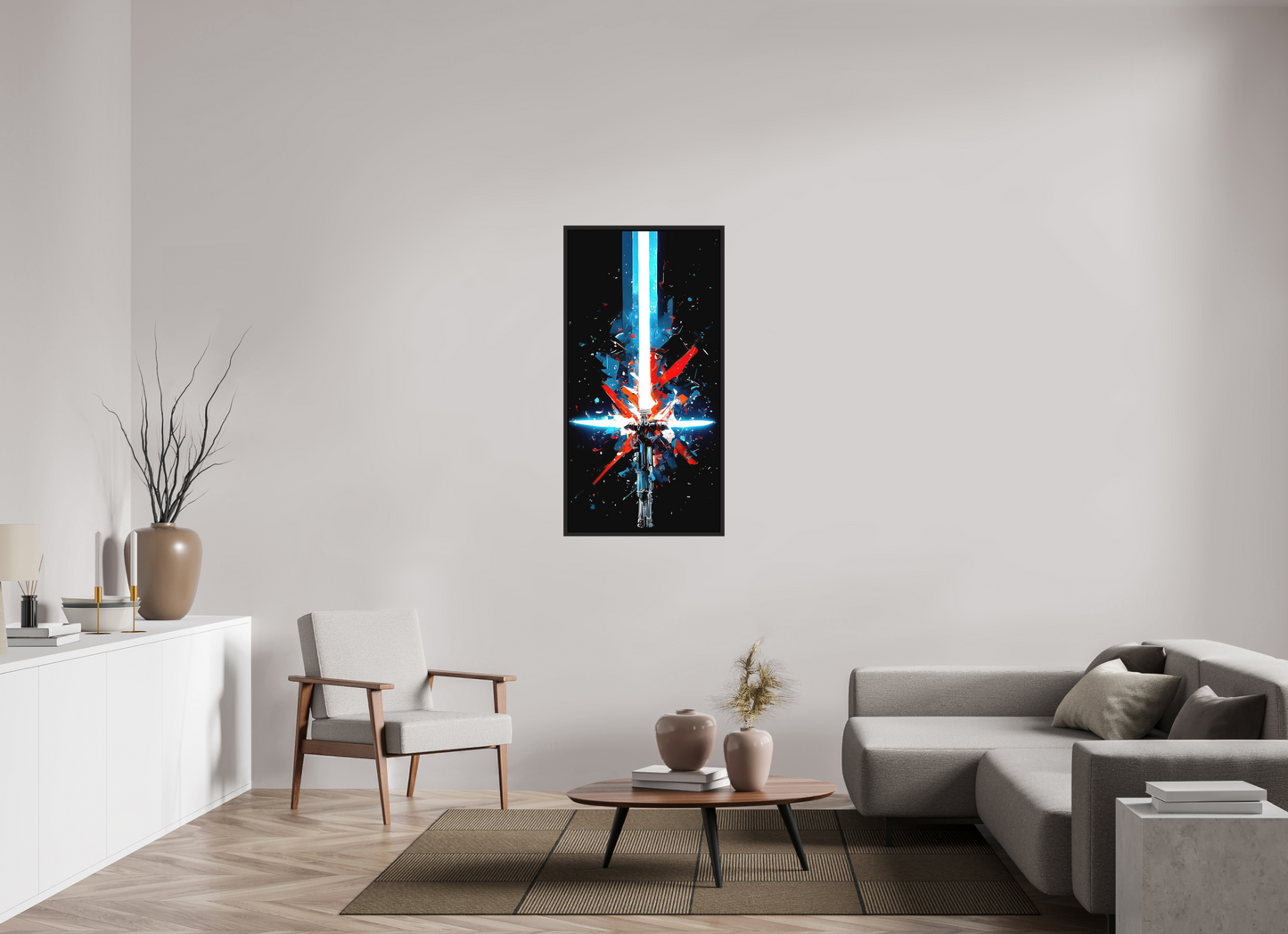 24 x 48″, Photo Print on Aluminum Backing with boarder Freedom Lightsaber