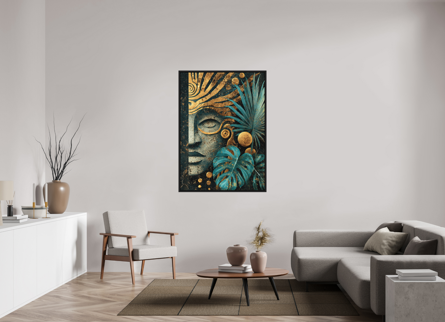39 x 54.7″, Photo Print on Aluminum Backing with boarder Ancient Face 2
