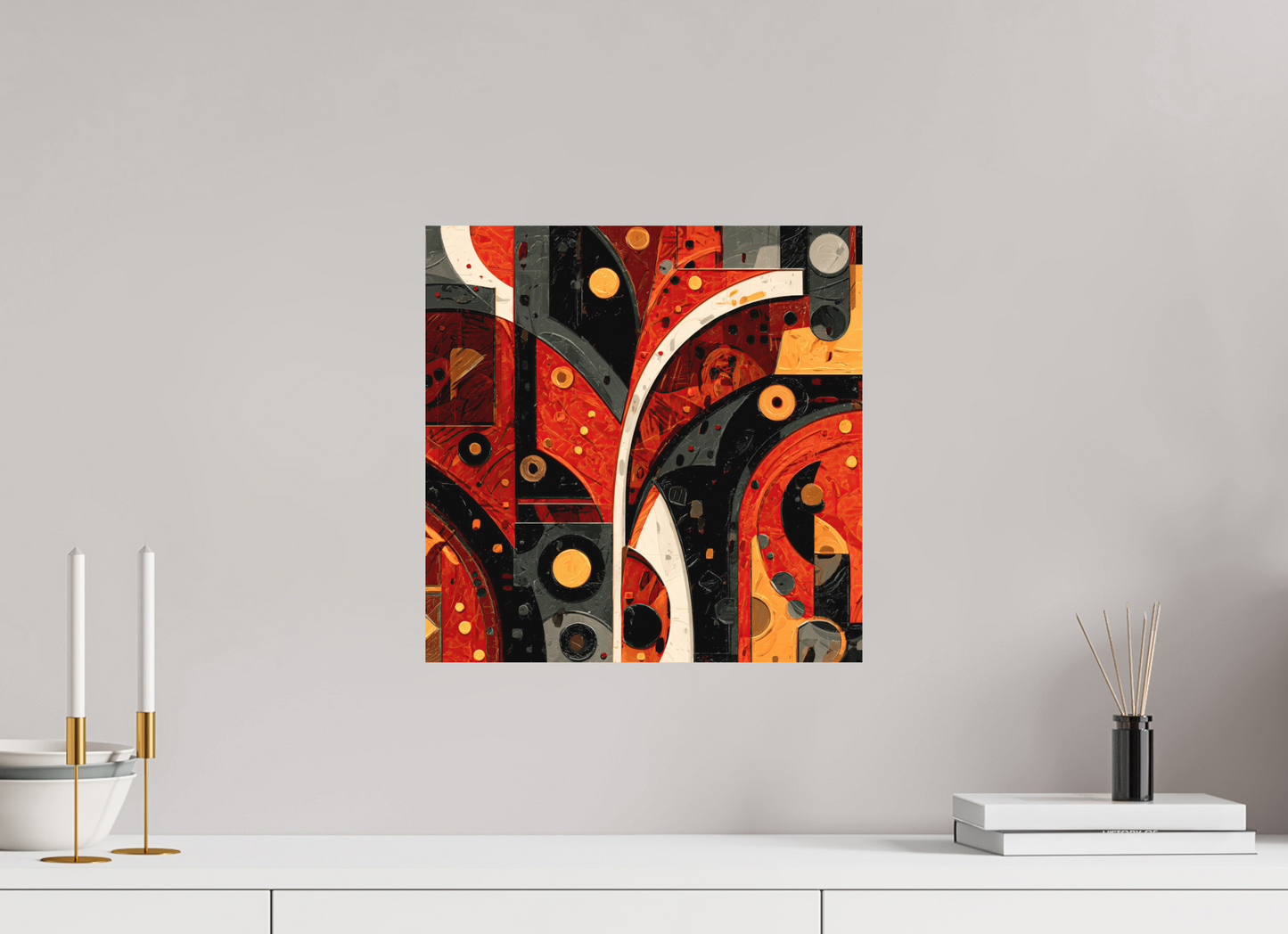 15 x 15″, Photo Print on Aluminum Backing Abstract Chaos