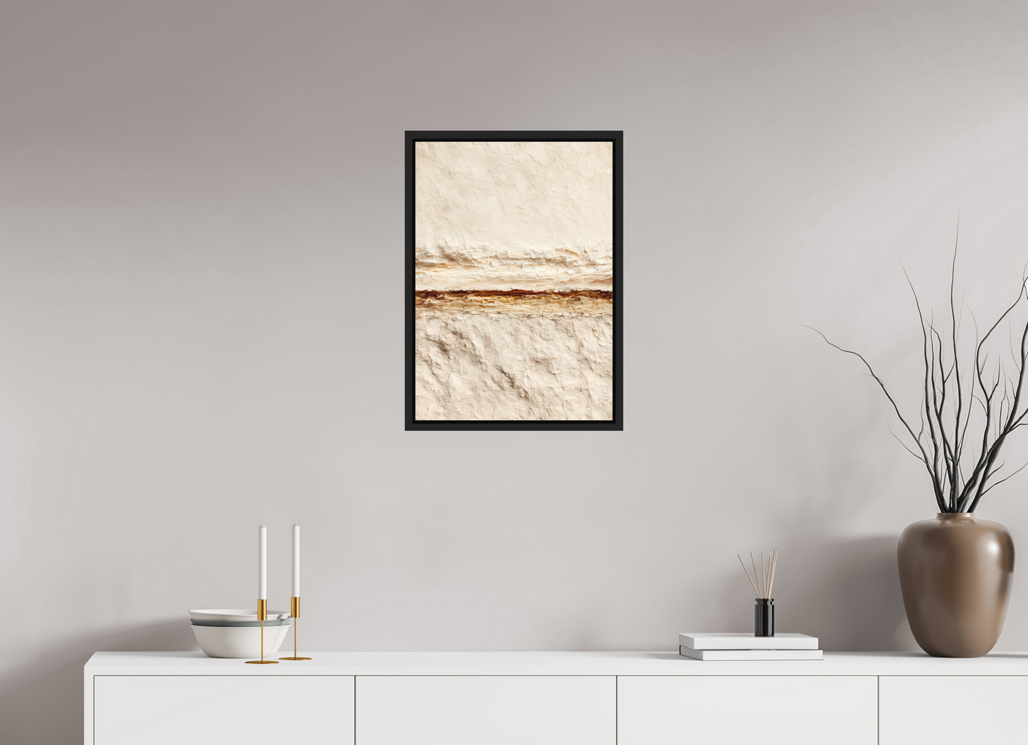 ISO A2 (42 x 59,4 cm), Photo Print on Aluminum Backing with boarder Desert Line