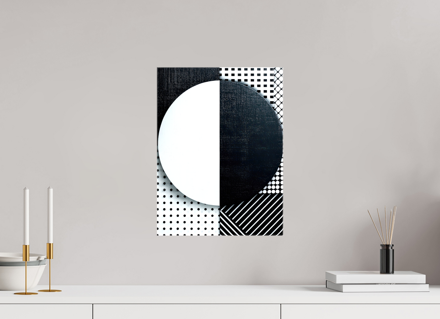 12 x 16.1″, Glossy Canvas Black & White 3