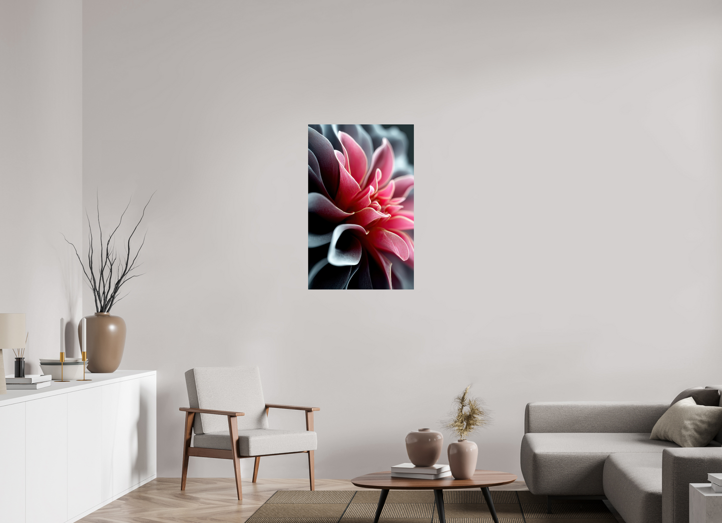 24 x 37.5″, Fine Art Print On Aluminum Dibond Pink Flower