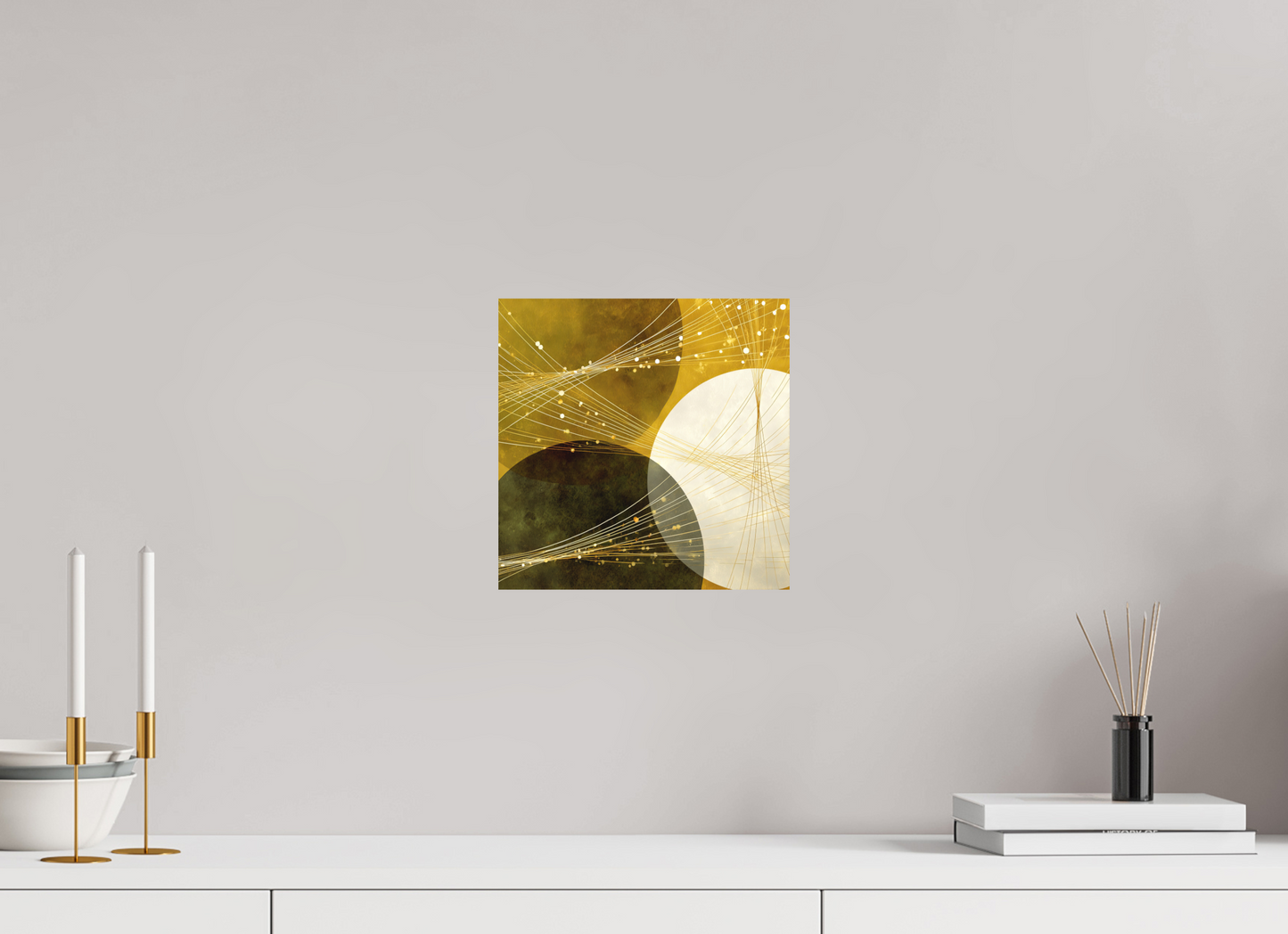 10 x 10″, Photo Print on Aluminum Backing Lime Circles