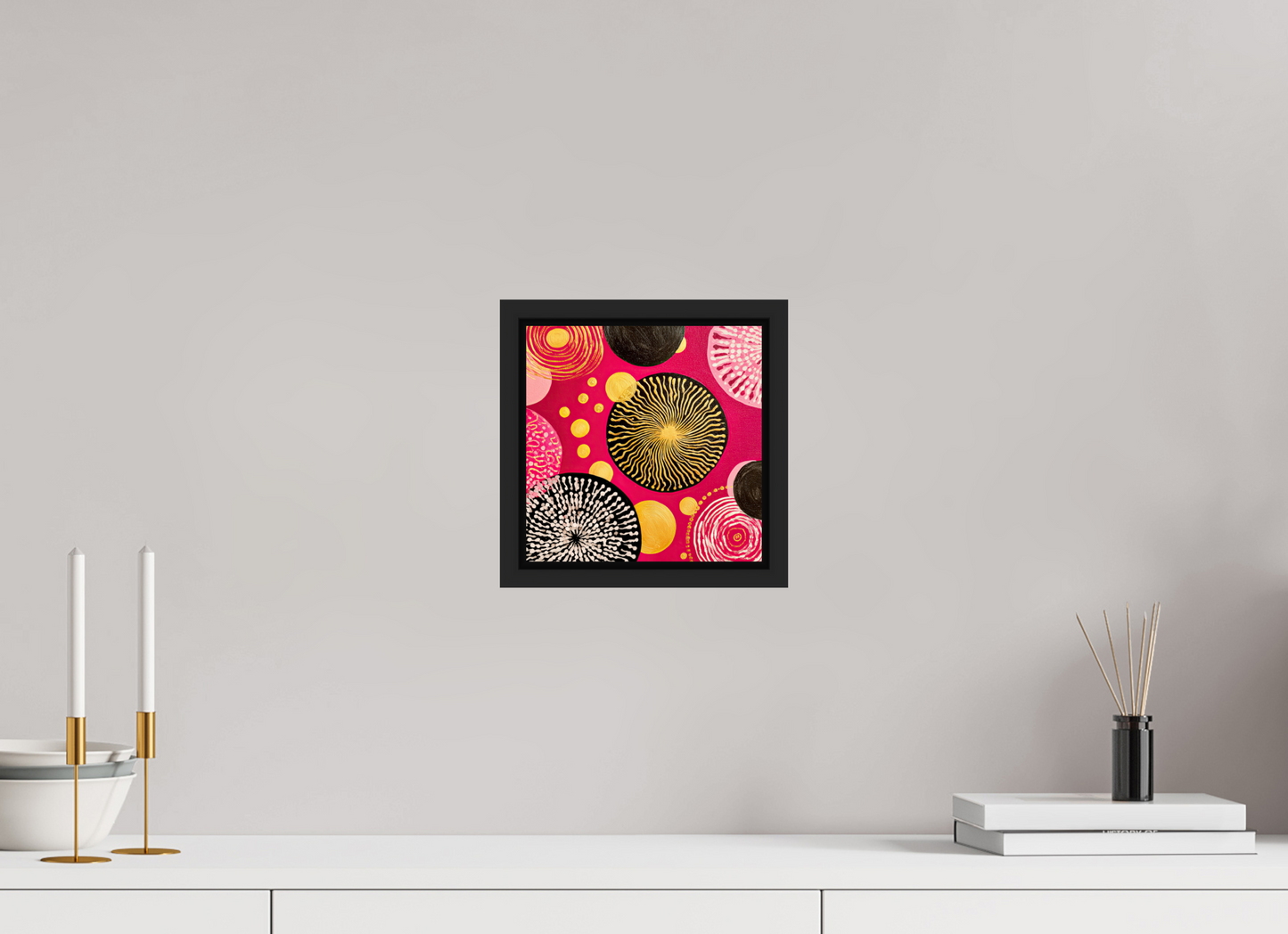 8 x 8″, Fine Art Print on Aluminum Dibond with Boarder Spores
