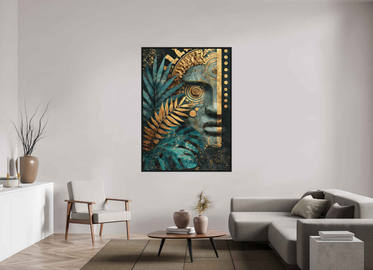 47 x 65.6″, Photo Print on Aluminum Backing with boarder Ancient Face 1