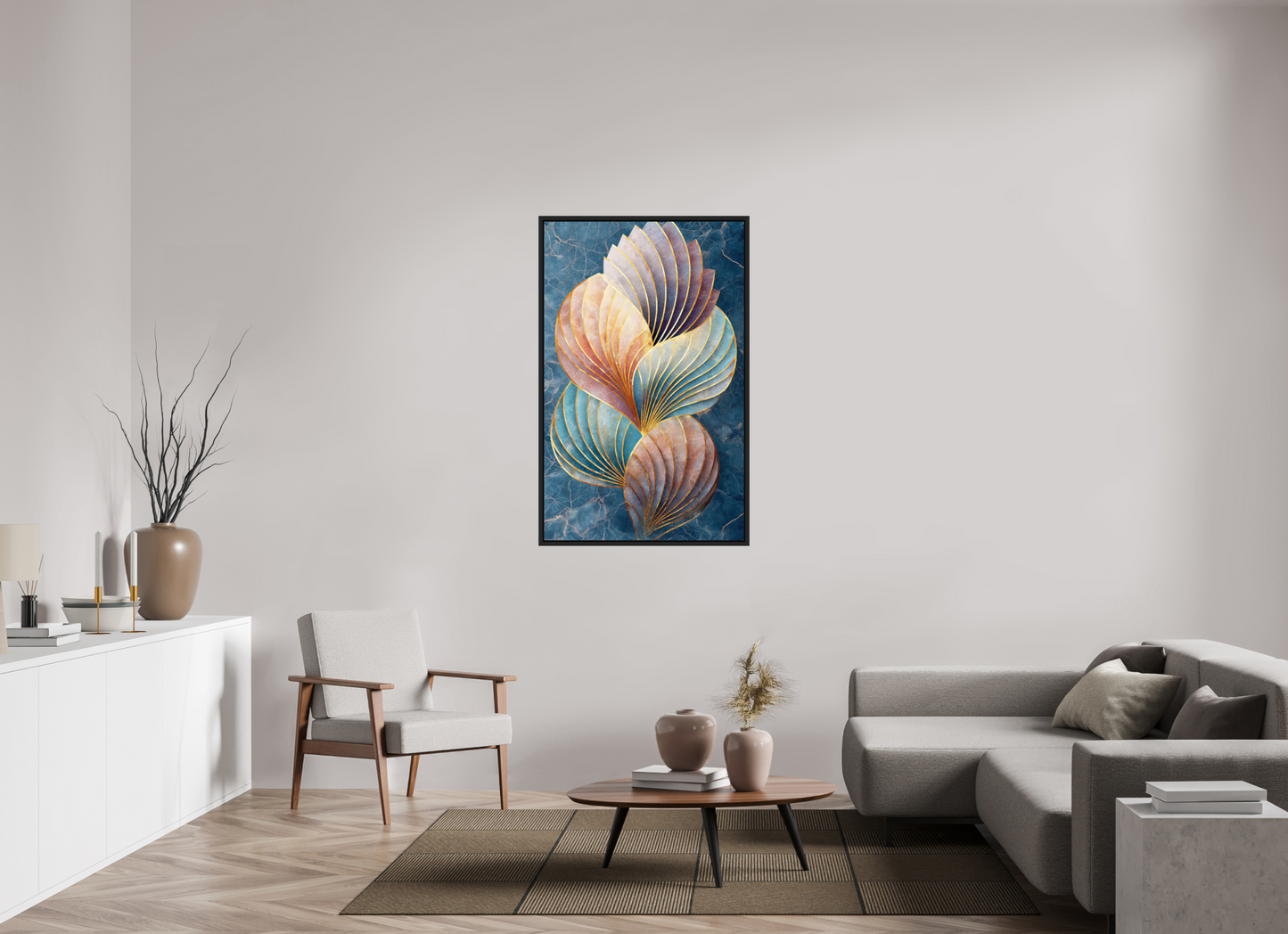 32 x 51.1″, Fine Art Print on Aluminum Dibond with Boarder Shells