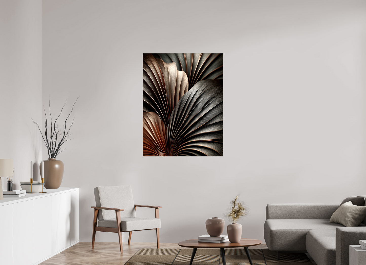36 x 46.2″, Fine Art Print On Aluminum Dibond Dark Leaves