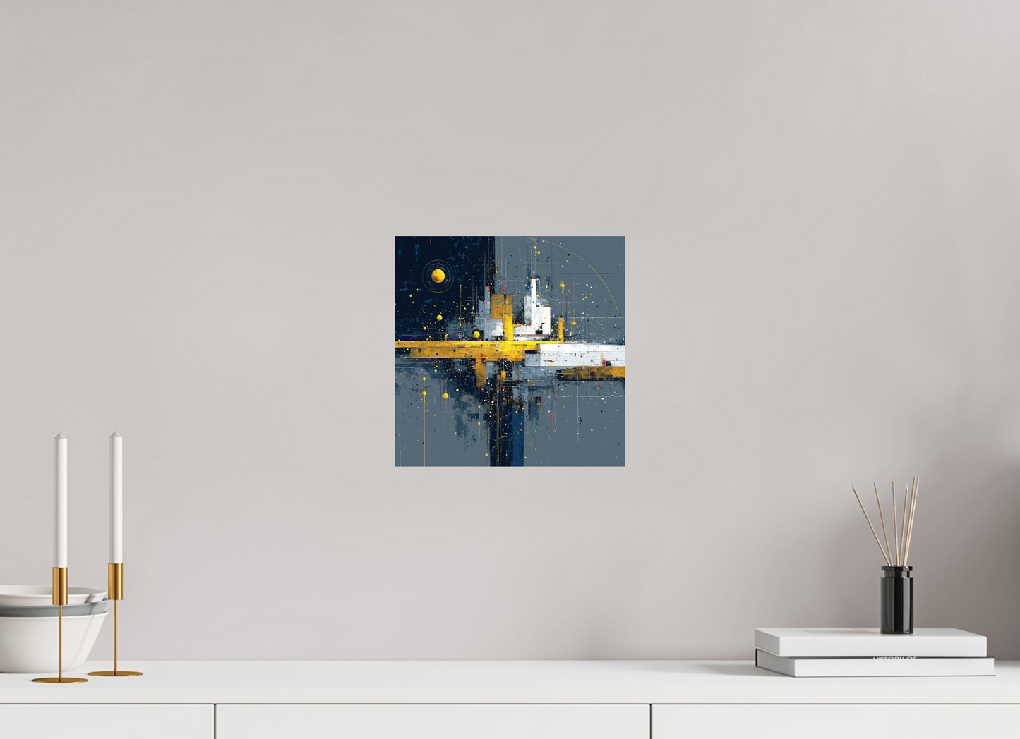 10 x 10″, Fine Art Print On Aluminum Dibond Abstract City