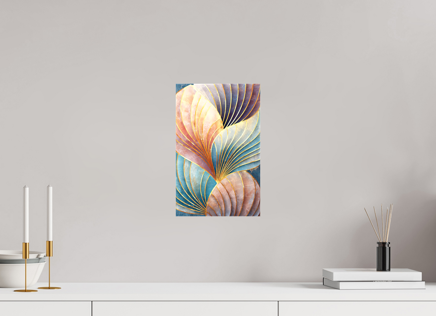 8 x 12.8″, Textile on Canvas Shells