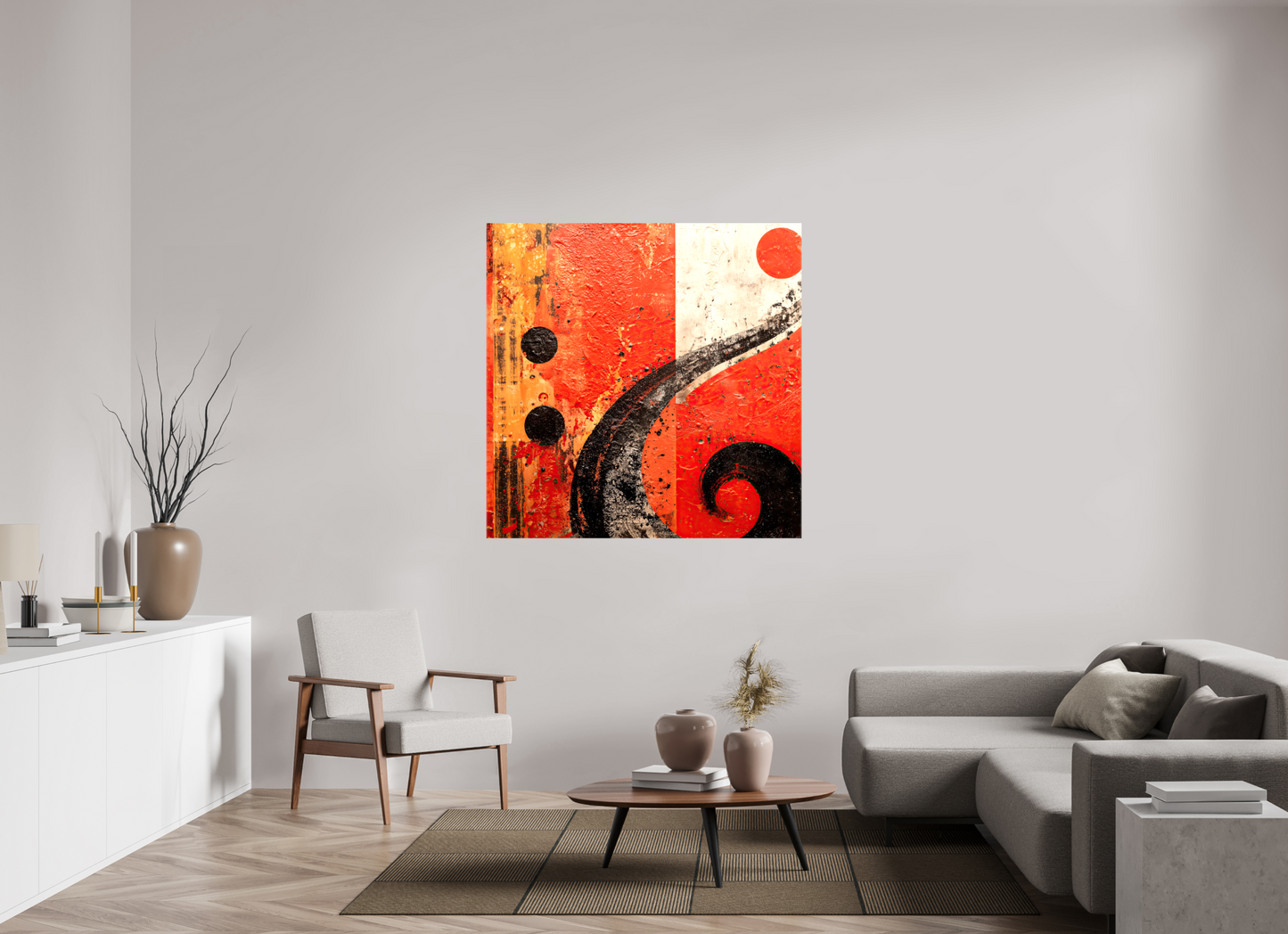 50 x 50″, Glossy Canvas Abstract Musical Note