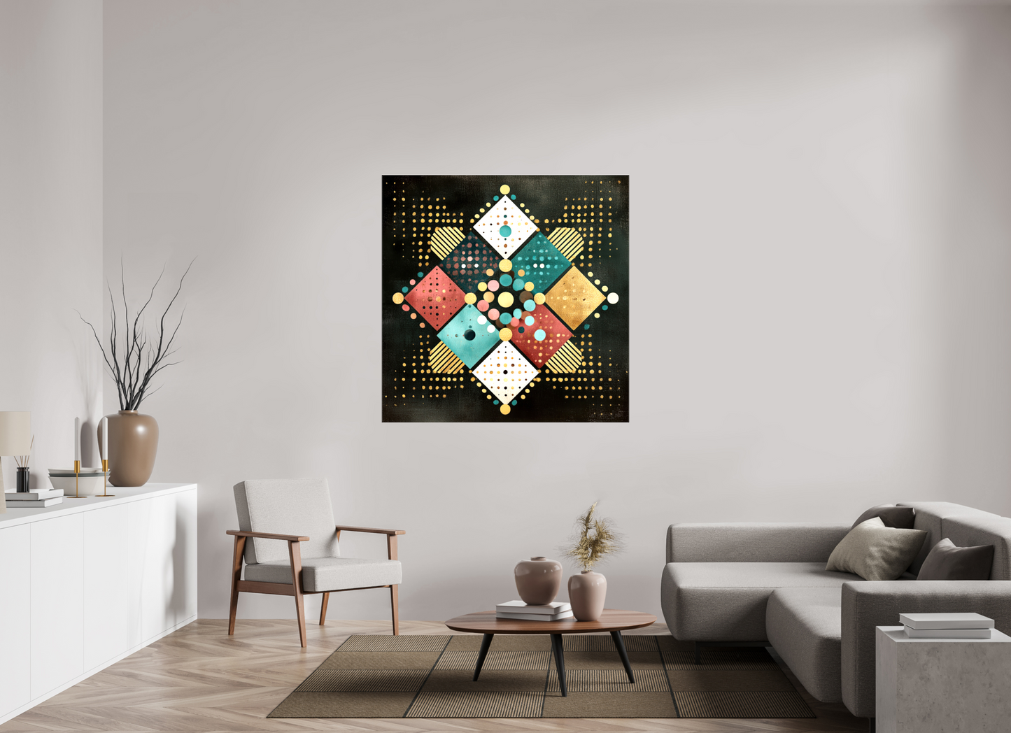 50 x 50″, Glossy Canvas Squares