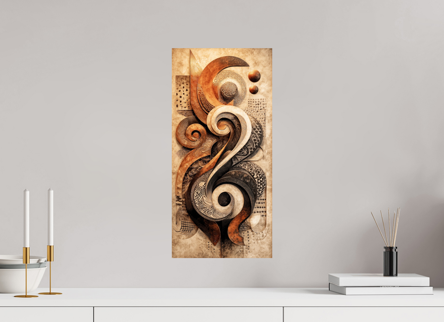 10 x 20.9″, Fine Art Print On Aluminum Dibond Abstract Shapes 2