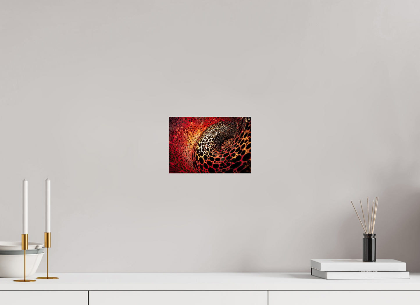 8.7 x 6″, Fine Art Print On Aluminum Dibond Red Leopard