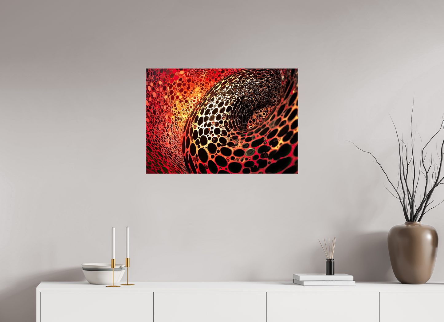 29 x 20″, Glossy Canvas Red Leopard