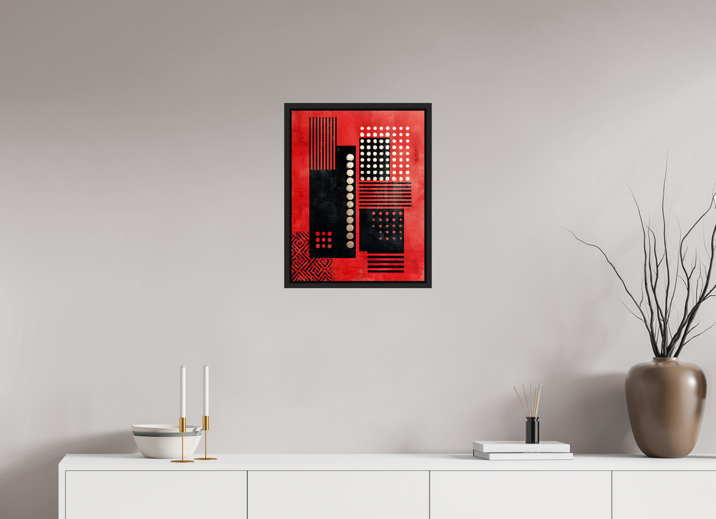 16 x 20.5″, Fine Art Print on Aluminum Dibond with Boarder Abstract Barcode