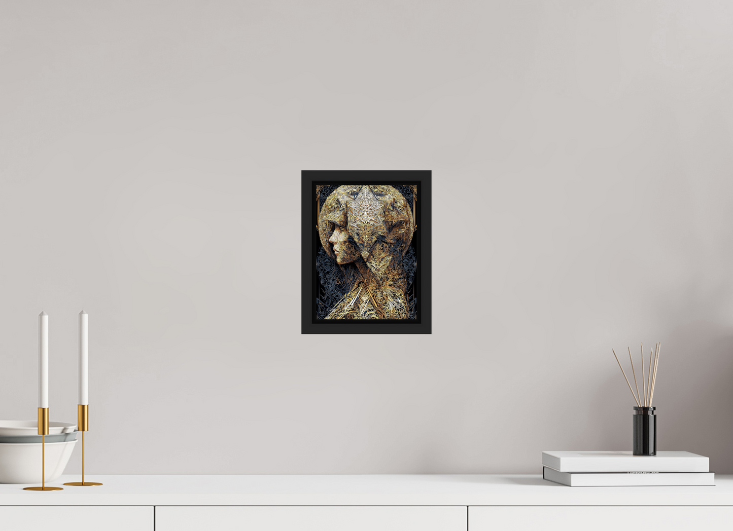6 x 8″, Fine Art Print on Aluminum Dibond with Boarder Art Deco Woman