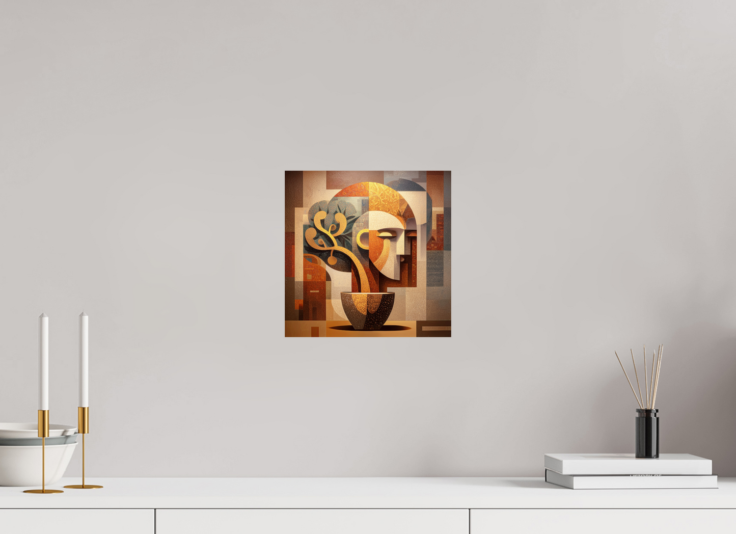 10 x 10″, Fine Art Print On Aluminum Dibond Abstract Pot Head