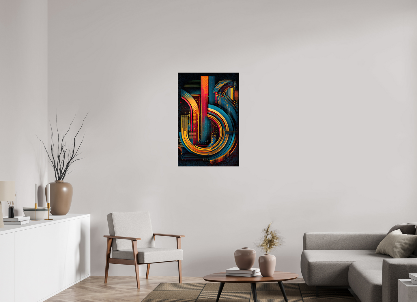 24 x 36.9″, Fine Art Print On Aluminum Dibond Abstract Jazz