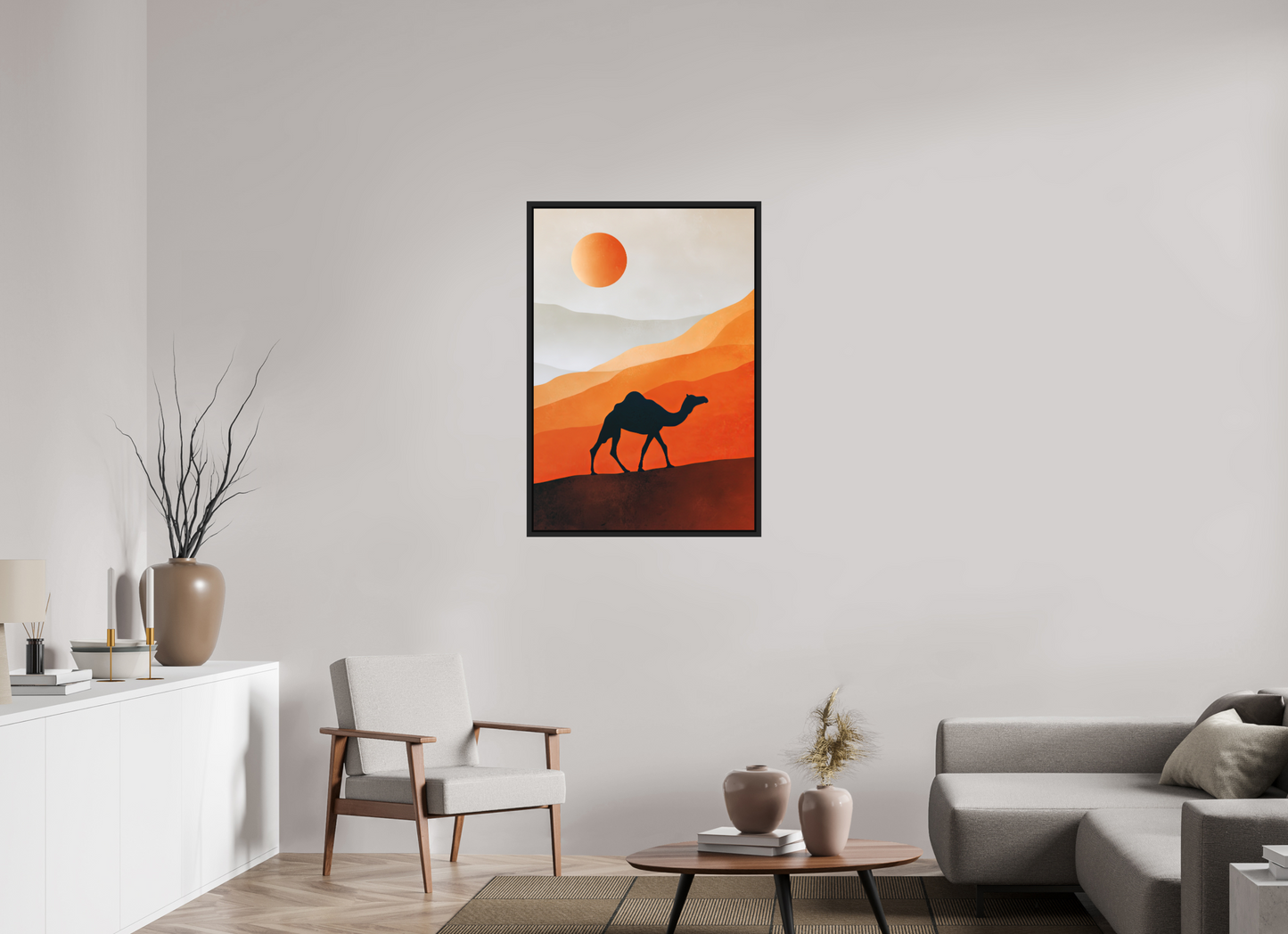28 x 40.8″, Photo Print on Aluminum Backing with boarder Camel
