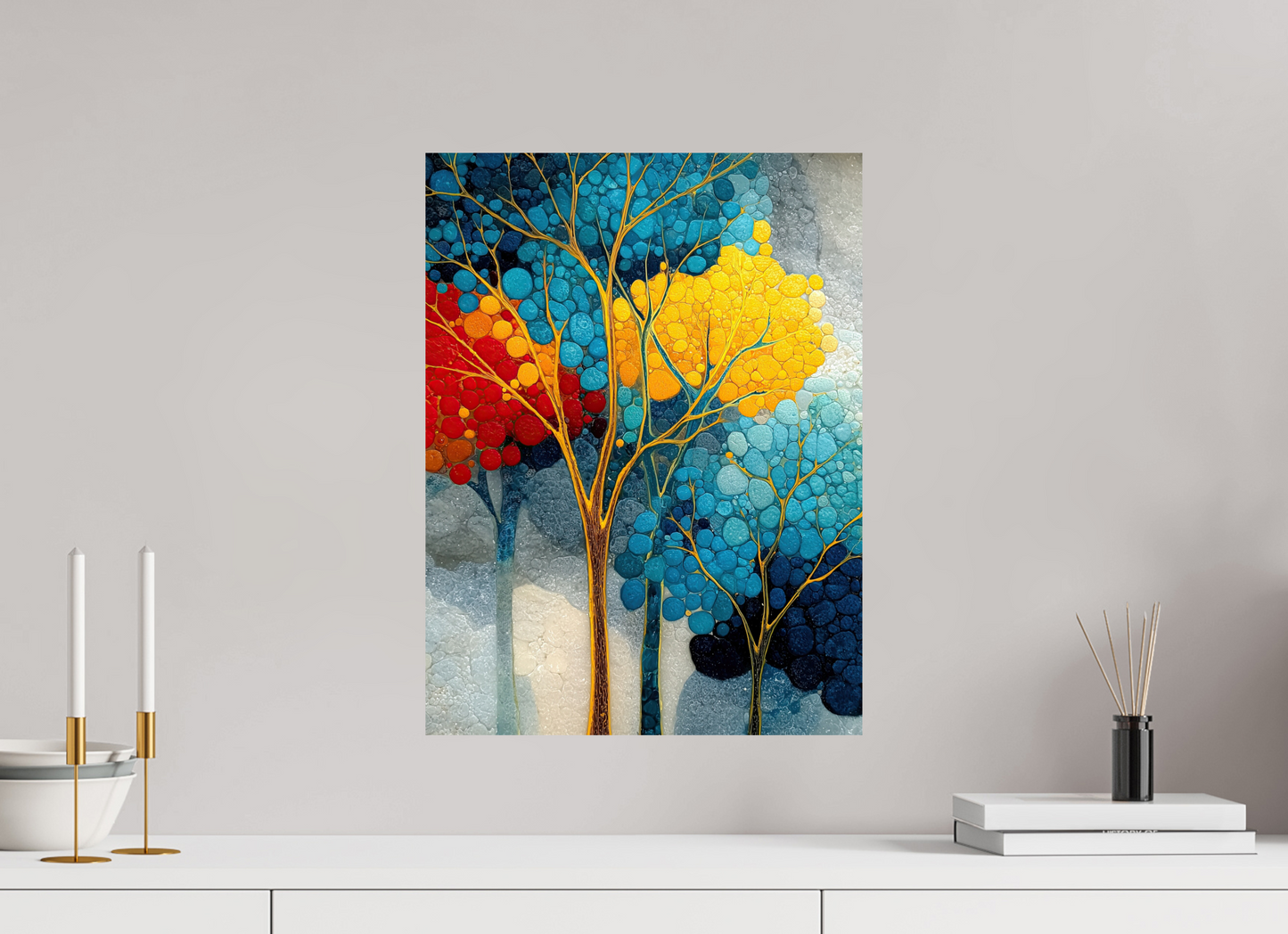 15 x 20″, Fine Art Print On Aluminum Dibond City Trees