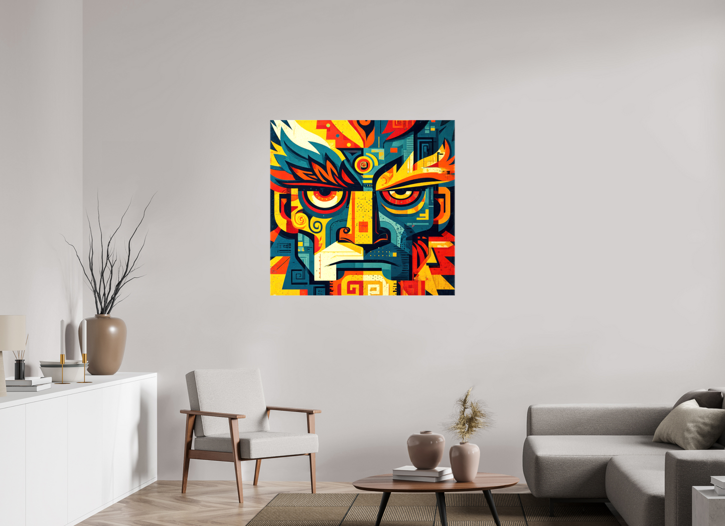 41.1 x 39″, Glossy Canvas Urban Tribal 3