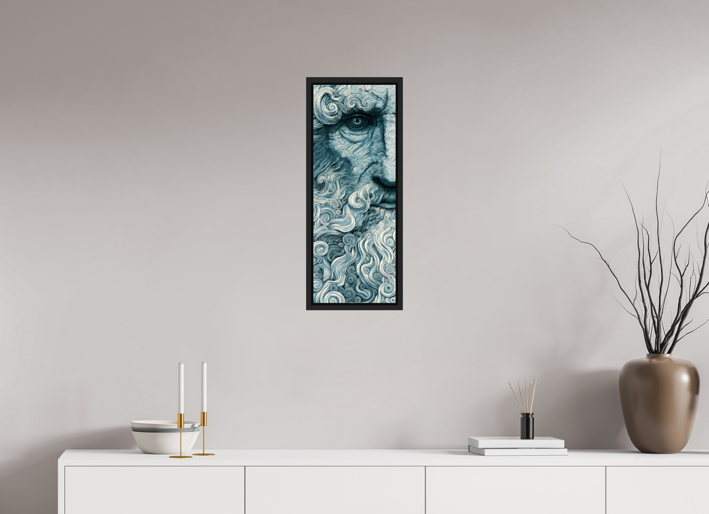 10 x 26.5″, Fine Art Print on Aluminum Dibond with Boarder Philosopher