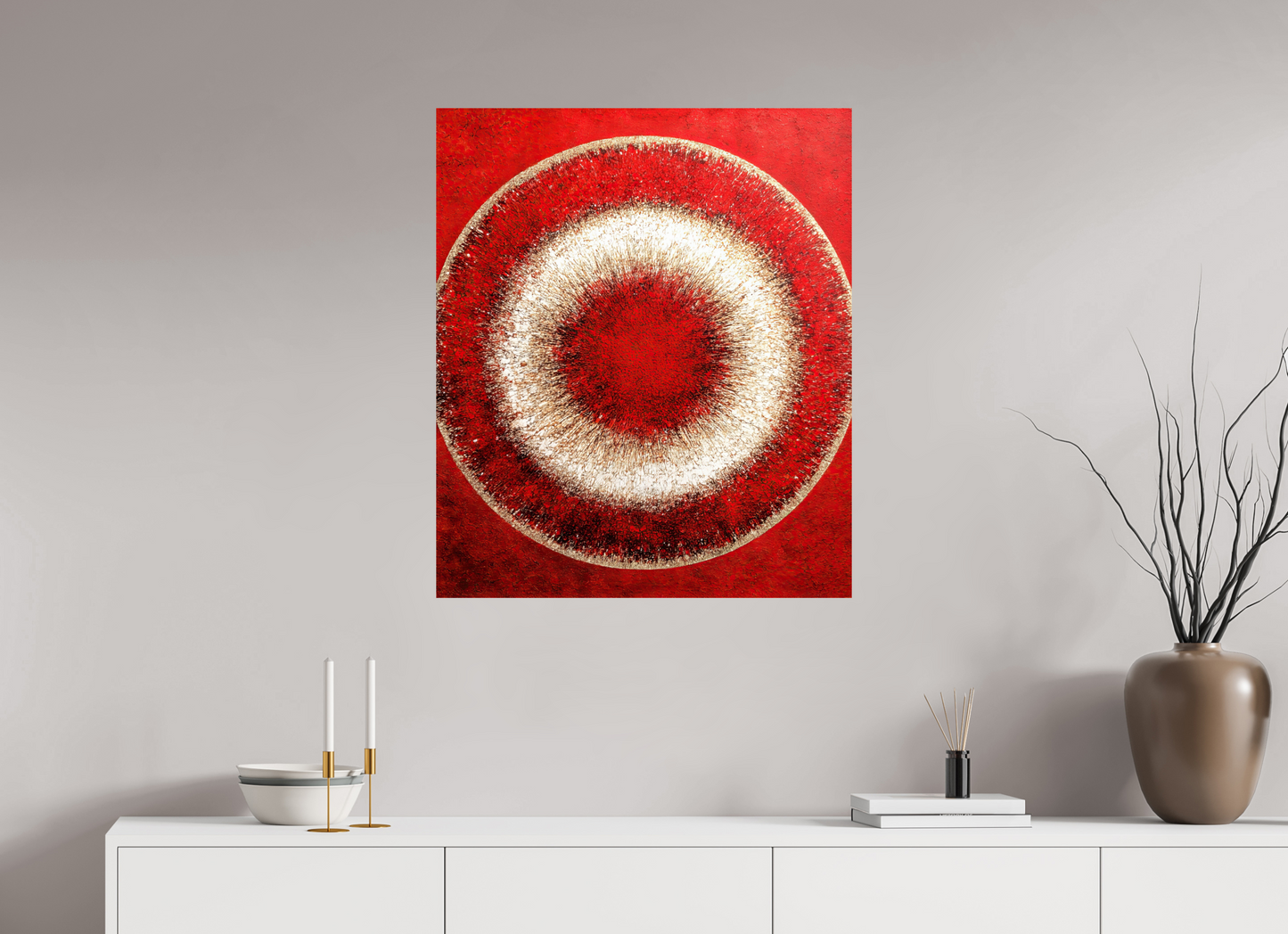 28 x 33″, Fine Art Print On Aluminum Dibond Abstract Red Eye