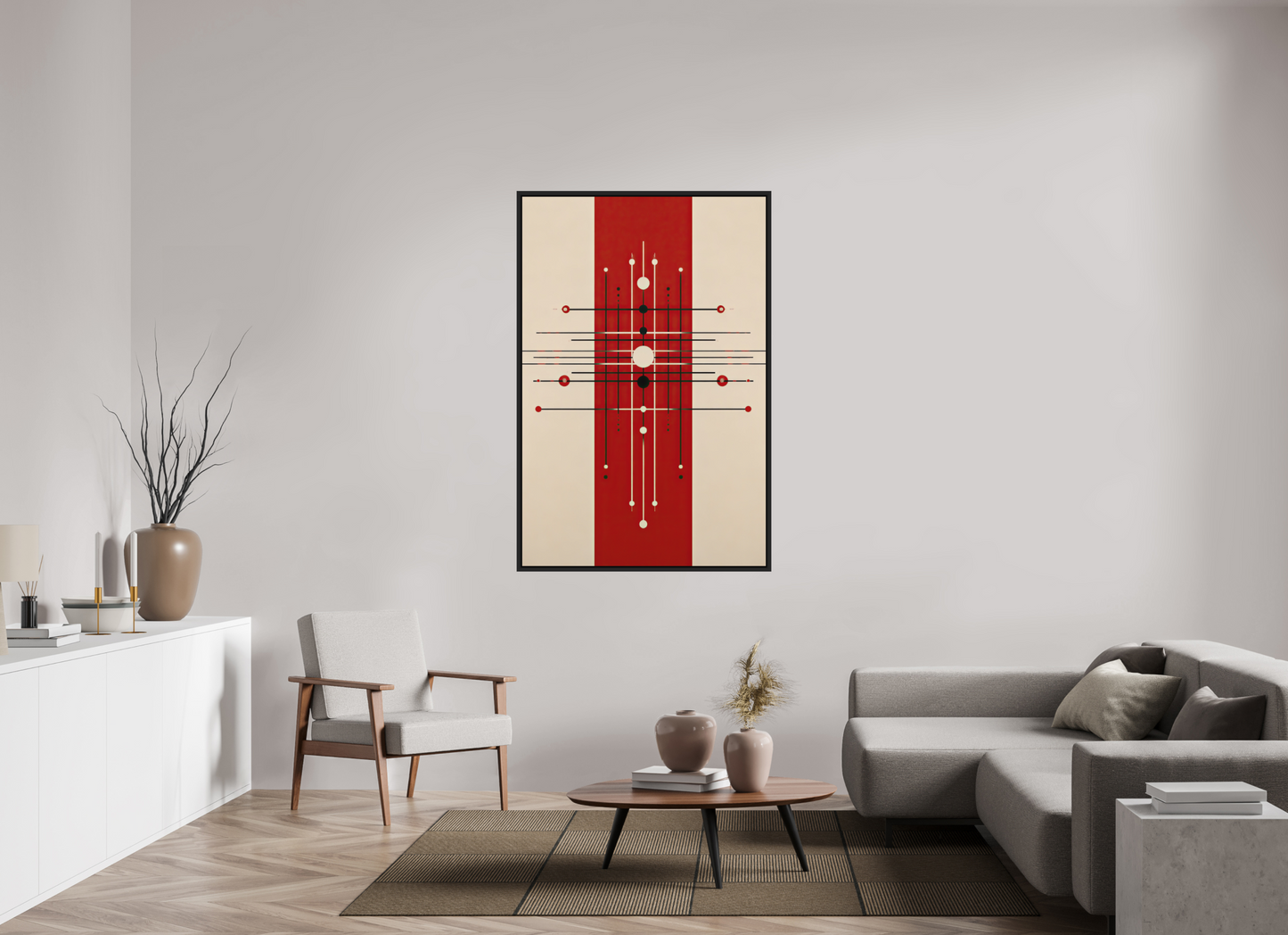 39 x 59.1″, Photo Print on Aluminum Backing with boarder Red Line