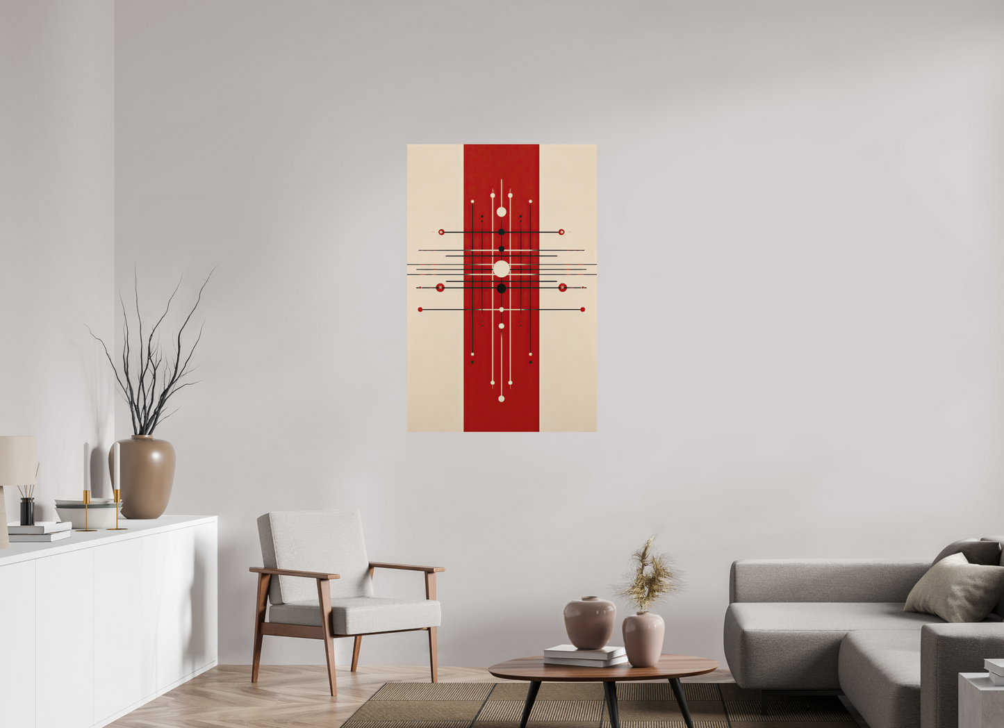 31 x 47″, Photo Print on Aluminum Backing Red Line