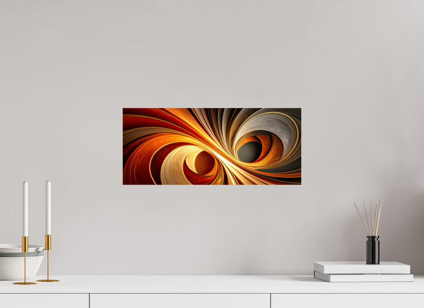 18.6 x 8″, Fine Art Print On Aluminum Dibond Wacky Swirl