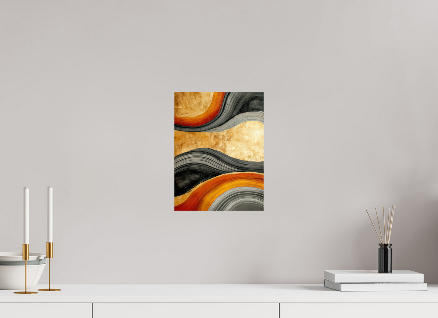 9 x 12″, Fine Art Print On Aluminum Dibond Abstract Gold Geode 3