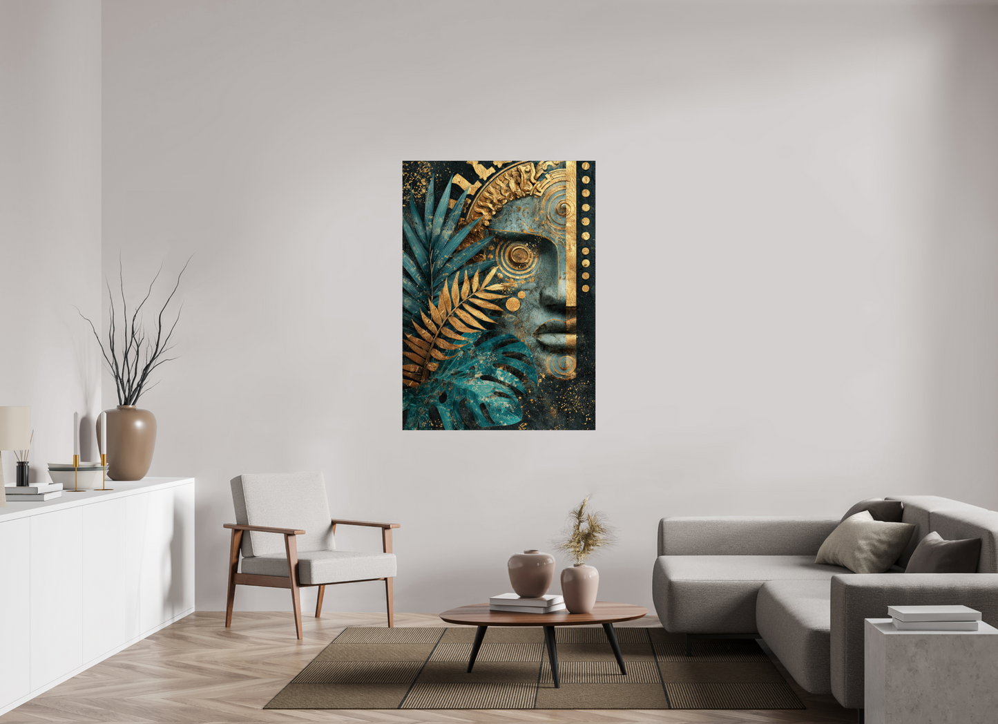 40 x 55.8″, Fine Art Print On Aluminum Dibond Ancient Face 1