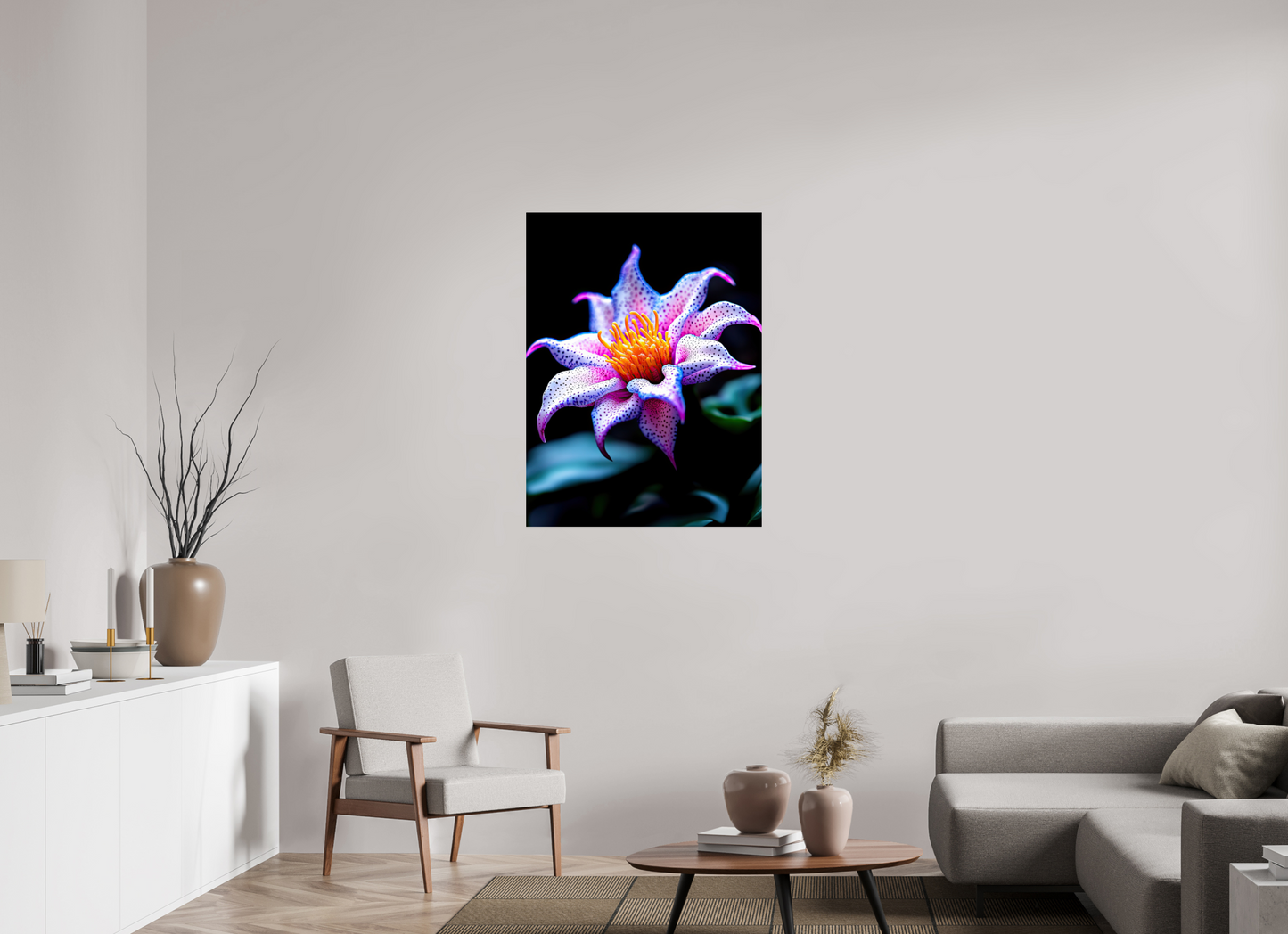30 x 40″, Fine Art Print On Aluminum Dibond Cotton Candy Flower