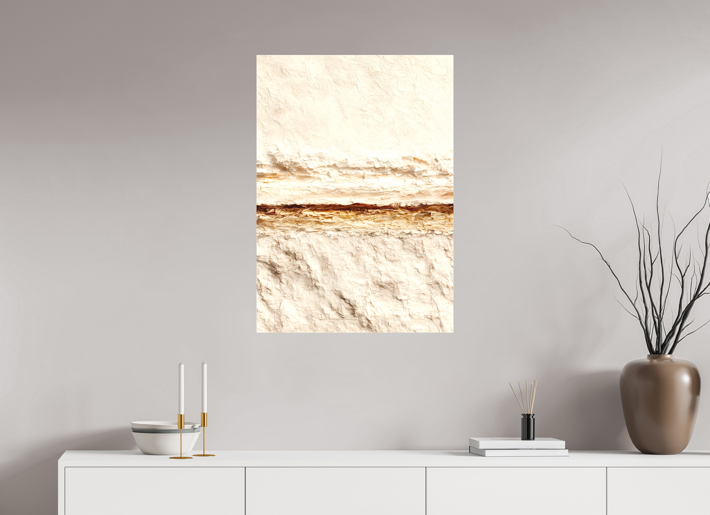 ISO A1 (59,4 x 84,1 cm), Textile on Canvas Desert Line