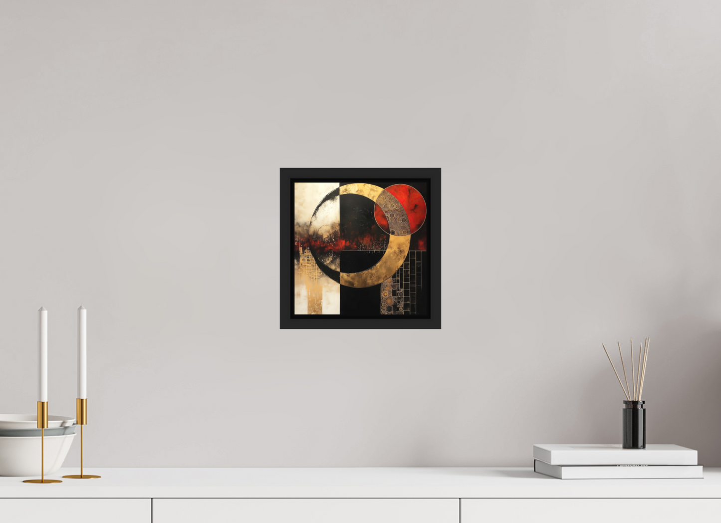 8 x 8″, Photo Print on Aluminum Backing with boarder Gold Blood Moon