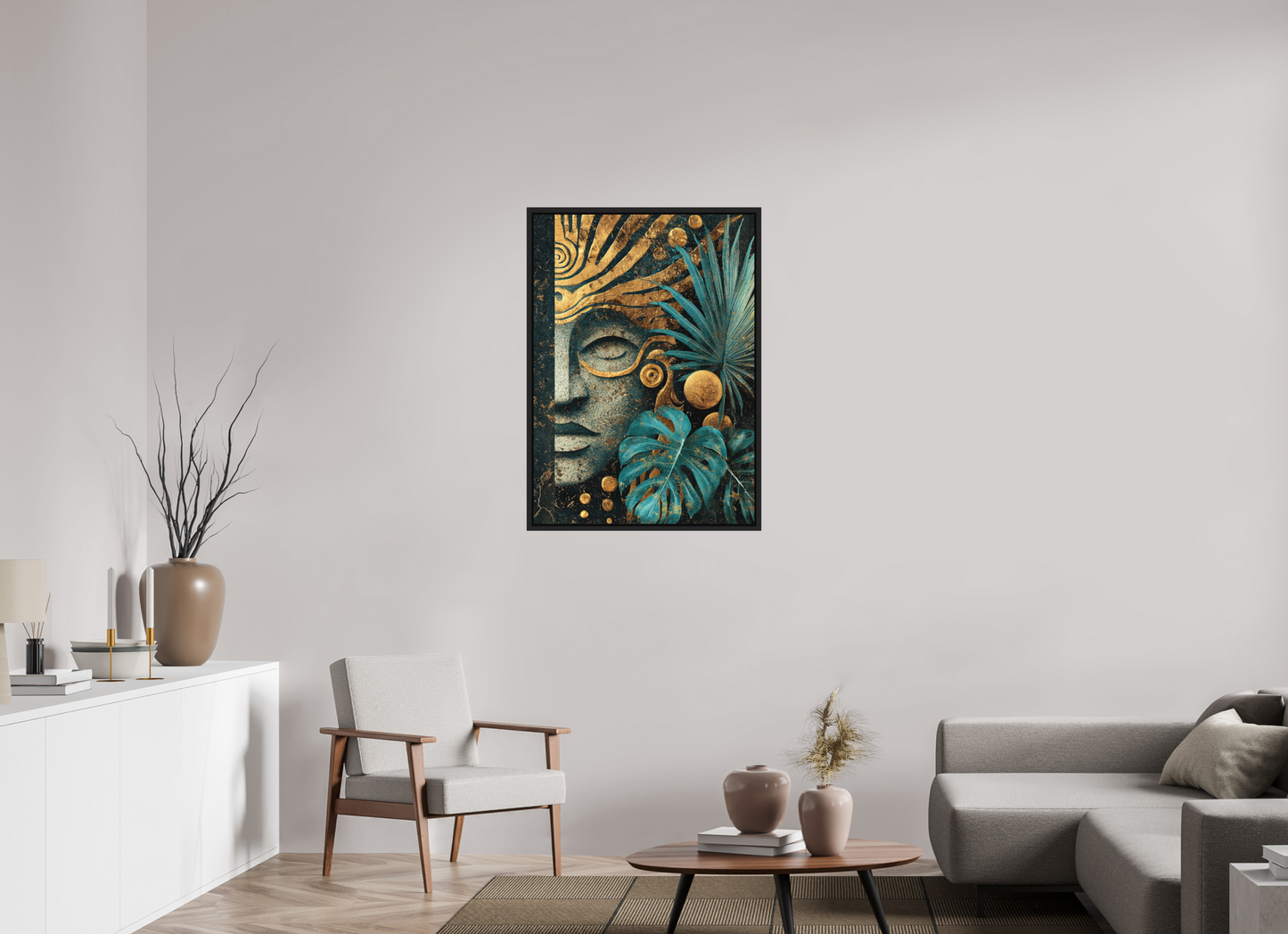 28 x 39.3″, Photo Print on Aluminum Backing with boarder Ancient Face 2