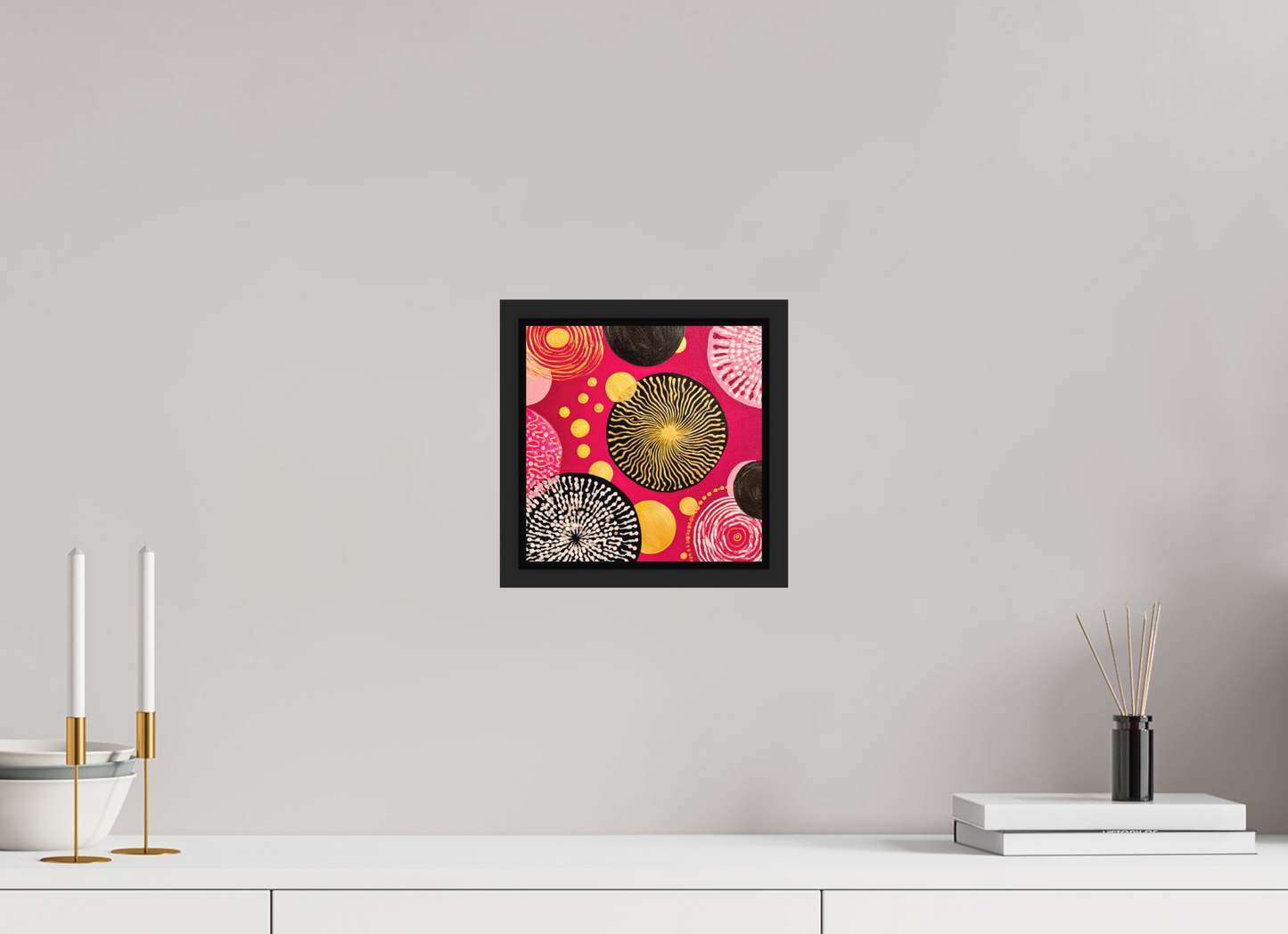 8 x 8″, Photo Print on Aluminum Backing with boarder Spores