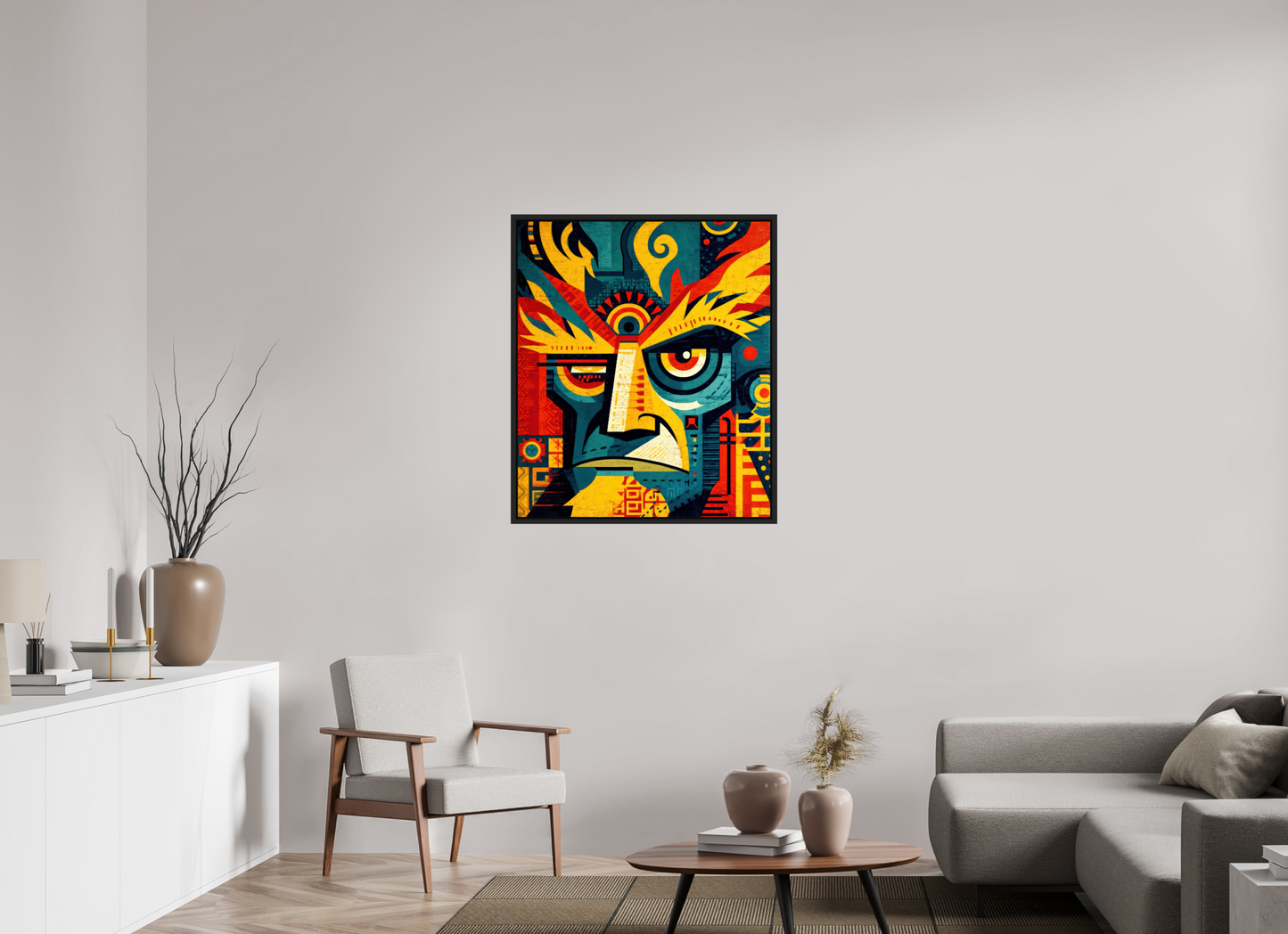 32 x 37.5″, Fine Art Print on Aluminum Dibond with Boarder Urban Tribal