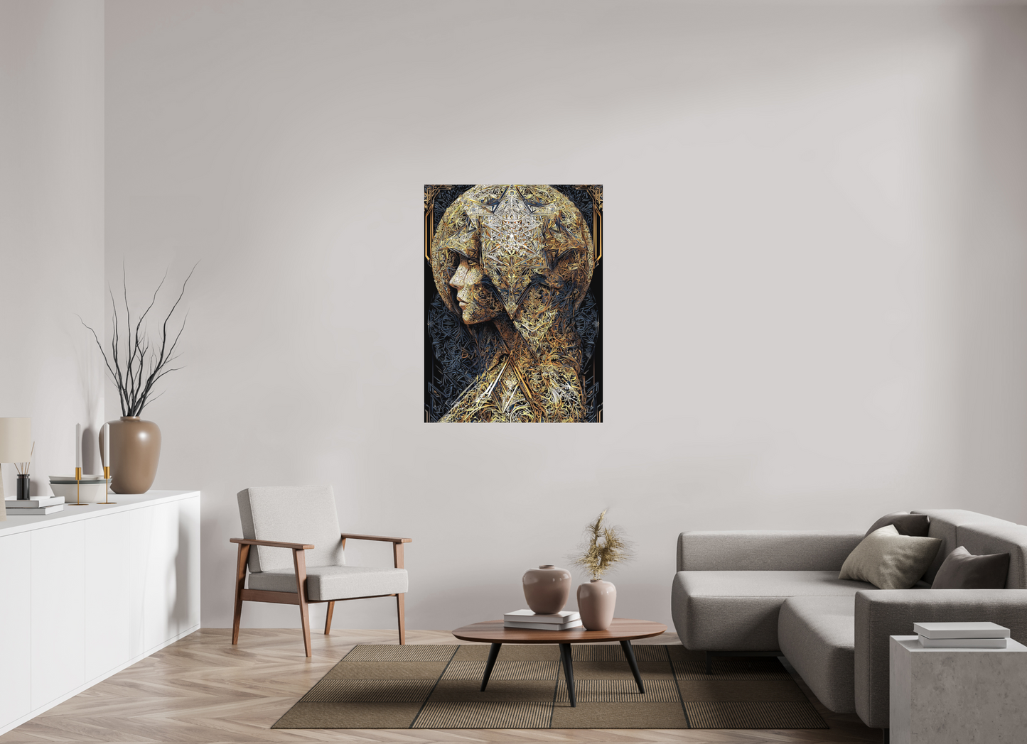 36 x 48″, Photo Print on Aluminum Backing Art Deco Woman